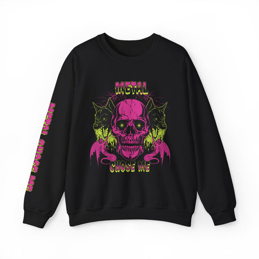 Metal Chose Me Skull & Hounds Crewneck Sweatshirt